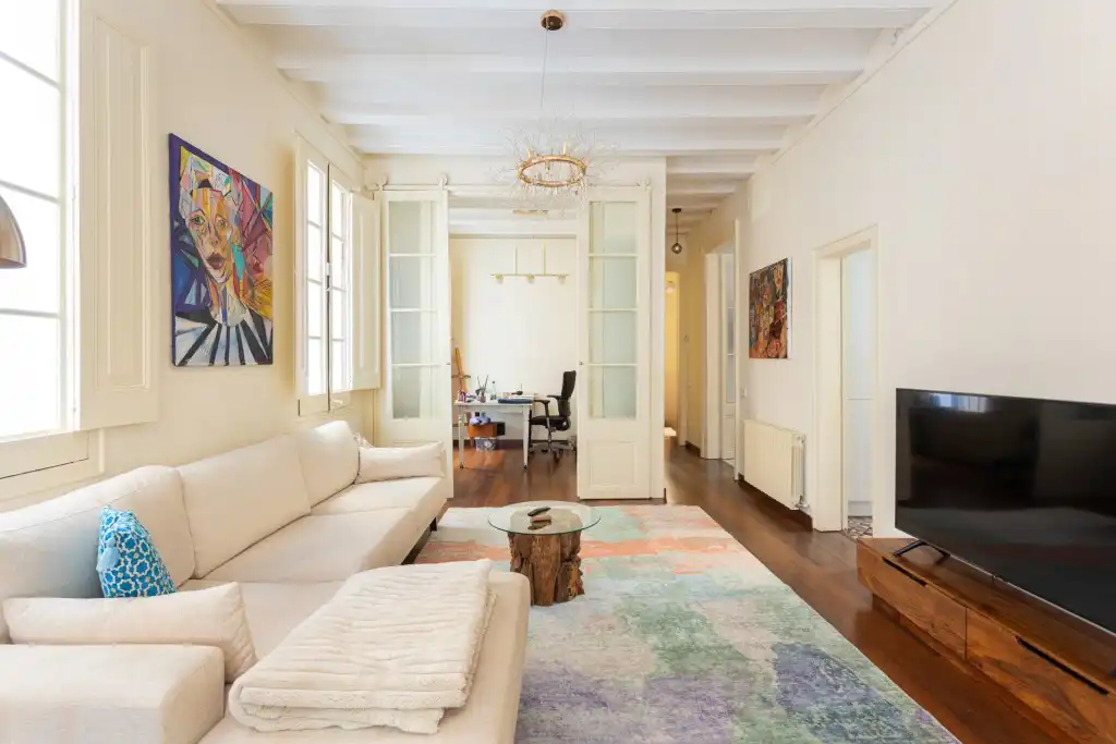 Wohnzimmer von Wohnungen zum Verkauf in Barcelona mit Heizung, Abstellraum und Balkon