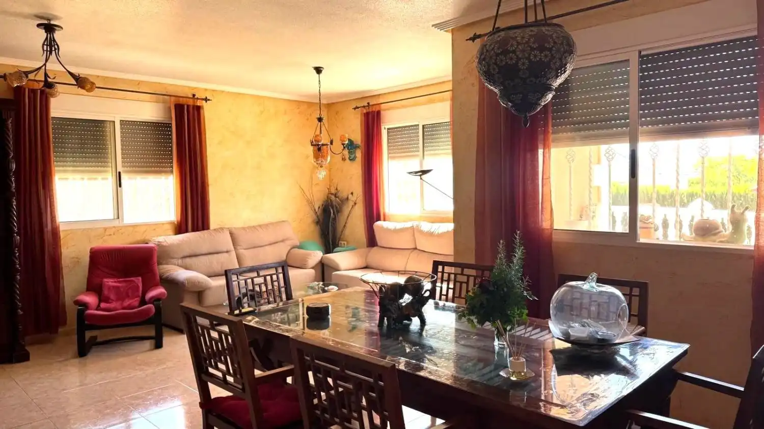 Dining room of Houses for sale in Orihuela  with Air Conditioner, Private garden and Storage room