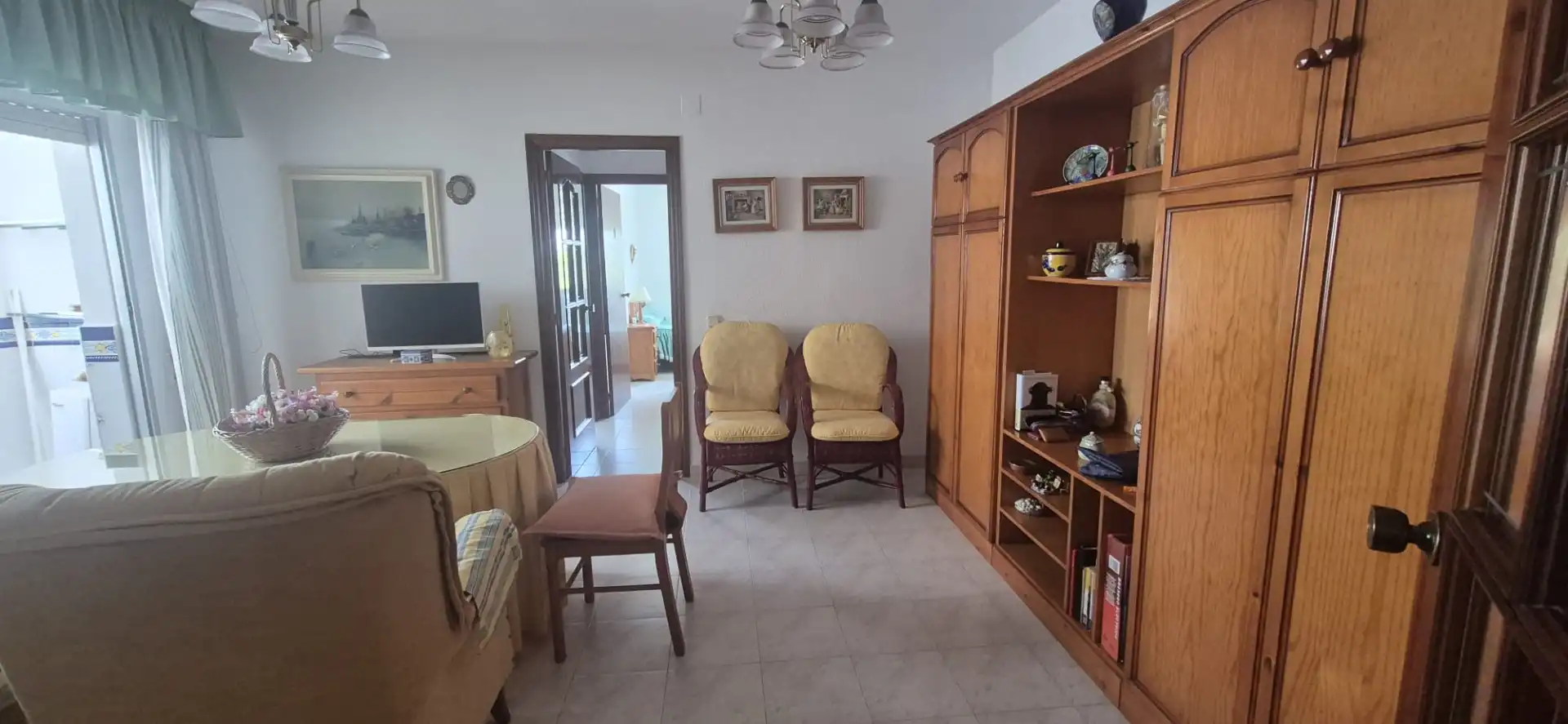 Sala d'estar de Apartament en venda en El Portil amb Terrassa, Moblat i Piscina comunitària