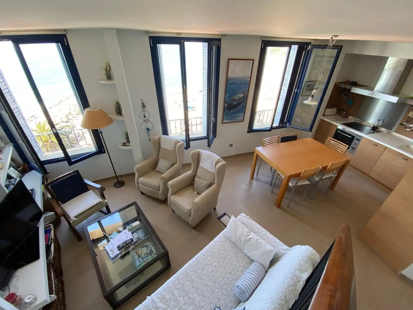 Sala d'estar de Àtic en venda en Sant Pol de Mar amb Aire condicionat, Terrassa i Traster