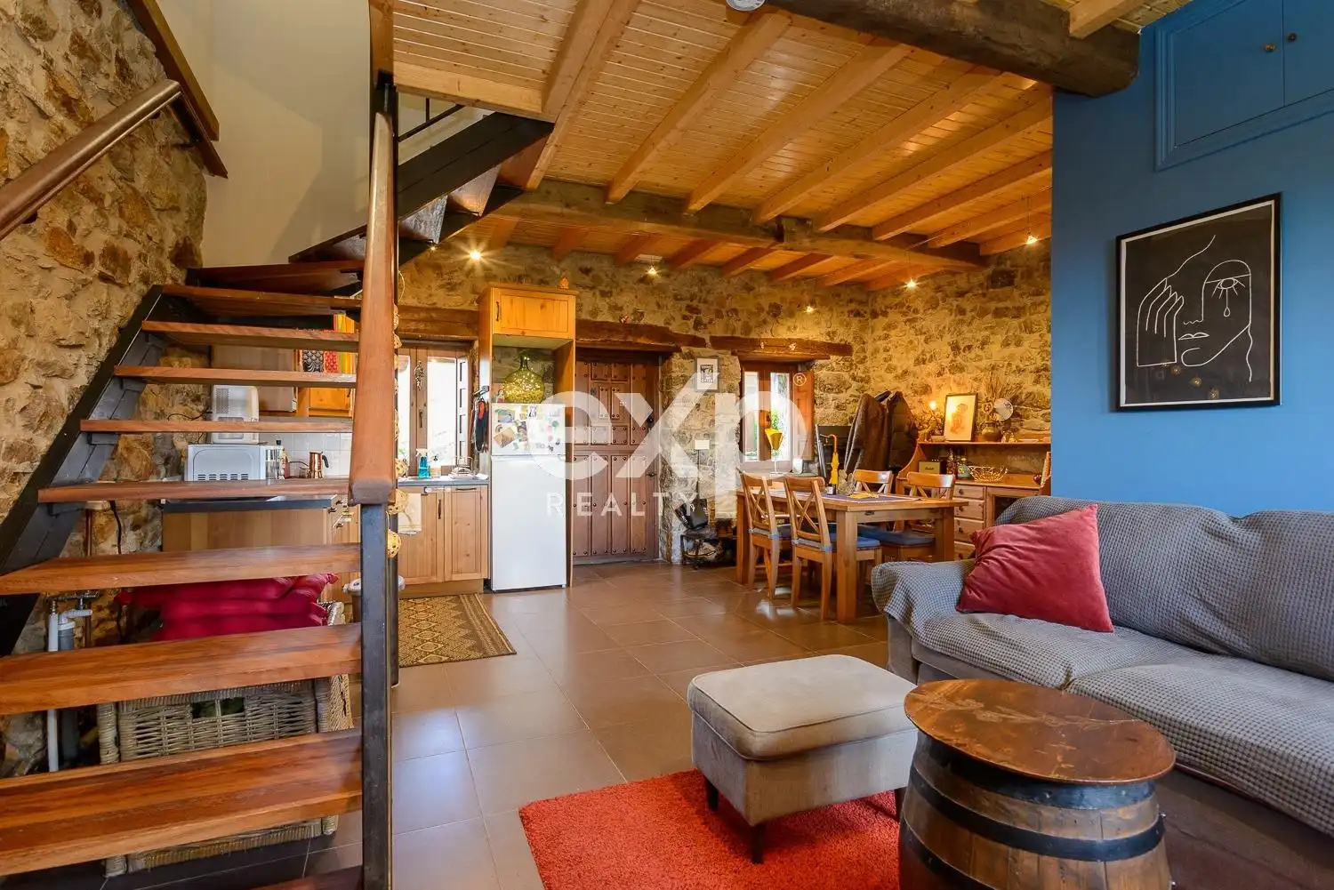 Sala de estar de Finca rústica en venta en Riosa con Calefacción, Jardín privado y Parquet