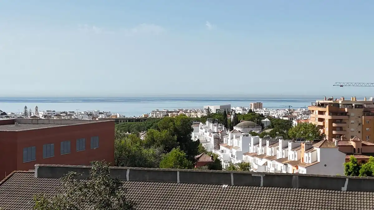 Vista exterior de Planta baja en venta en Estepona con Aire acondicionado, Jardín privado y Terraza