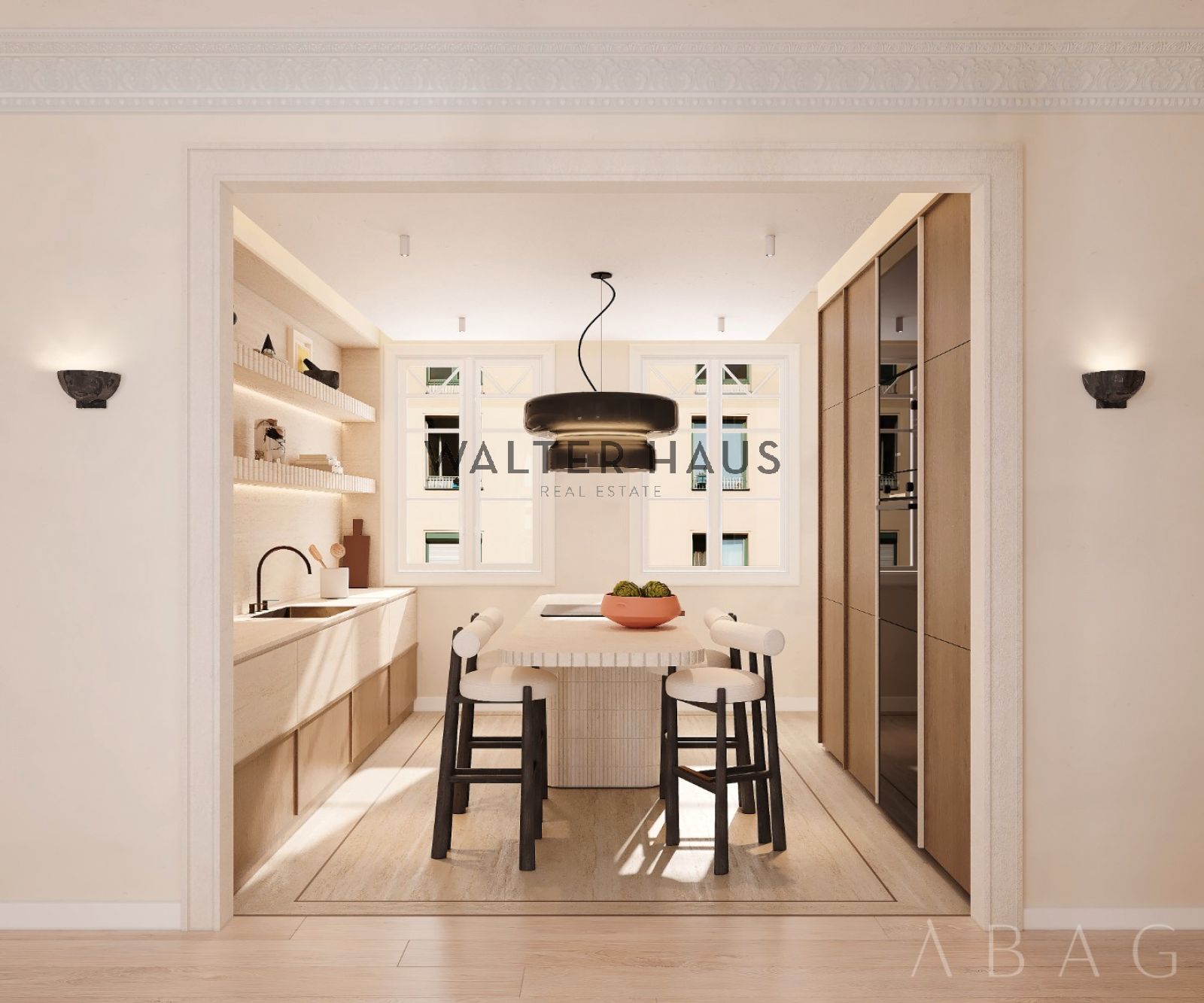 Kitchen of Flat for sale in  Barcelona Capital  with Air Conditioner, Heating and Oven