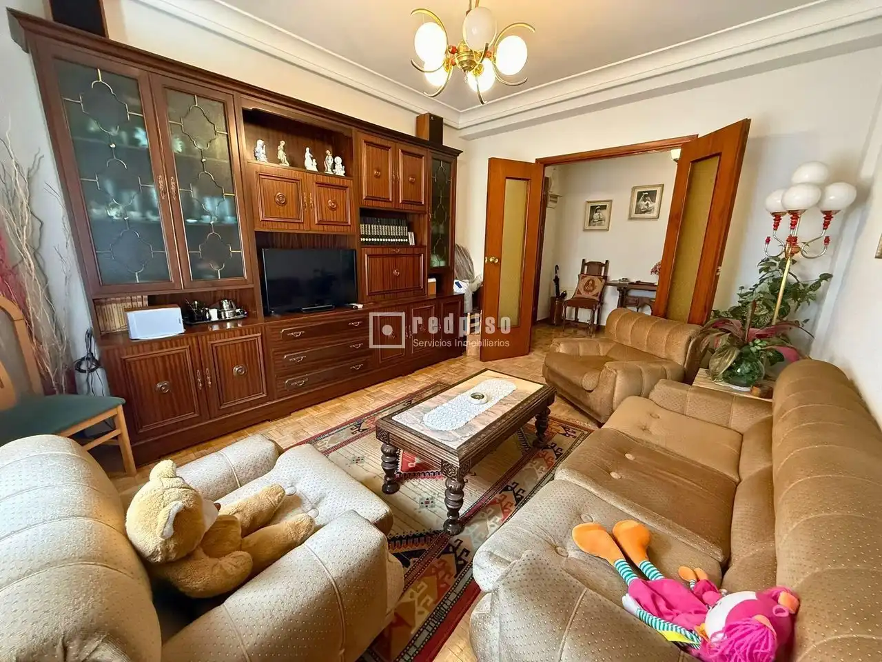 Sala de estar de Piso en venta en Madrid con Calefacción, Parquet y Terraza