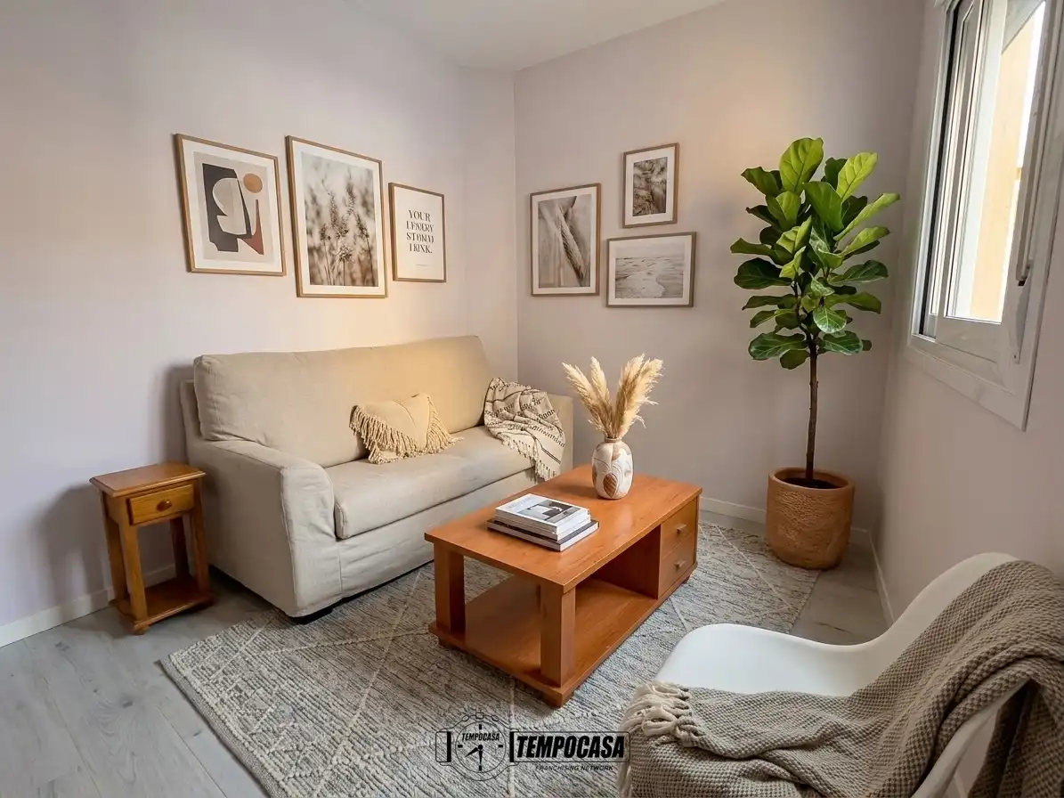 Sala de estar de Piso de alquiler en  Madrid Capital con Calefacción y Amueblado