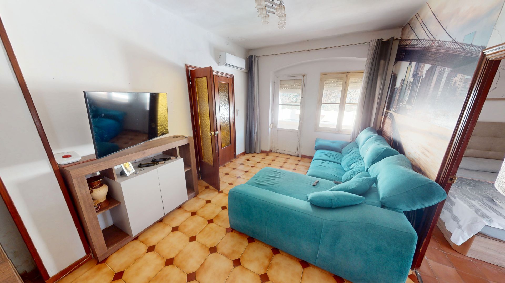 Sala de estar de Piso en venta en Alicante / Alacant con Aire acondicionado y Balcón
