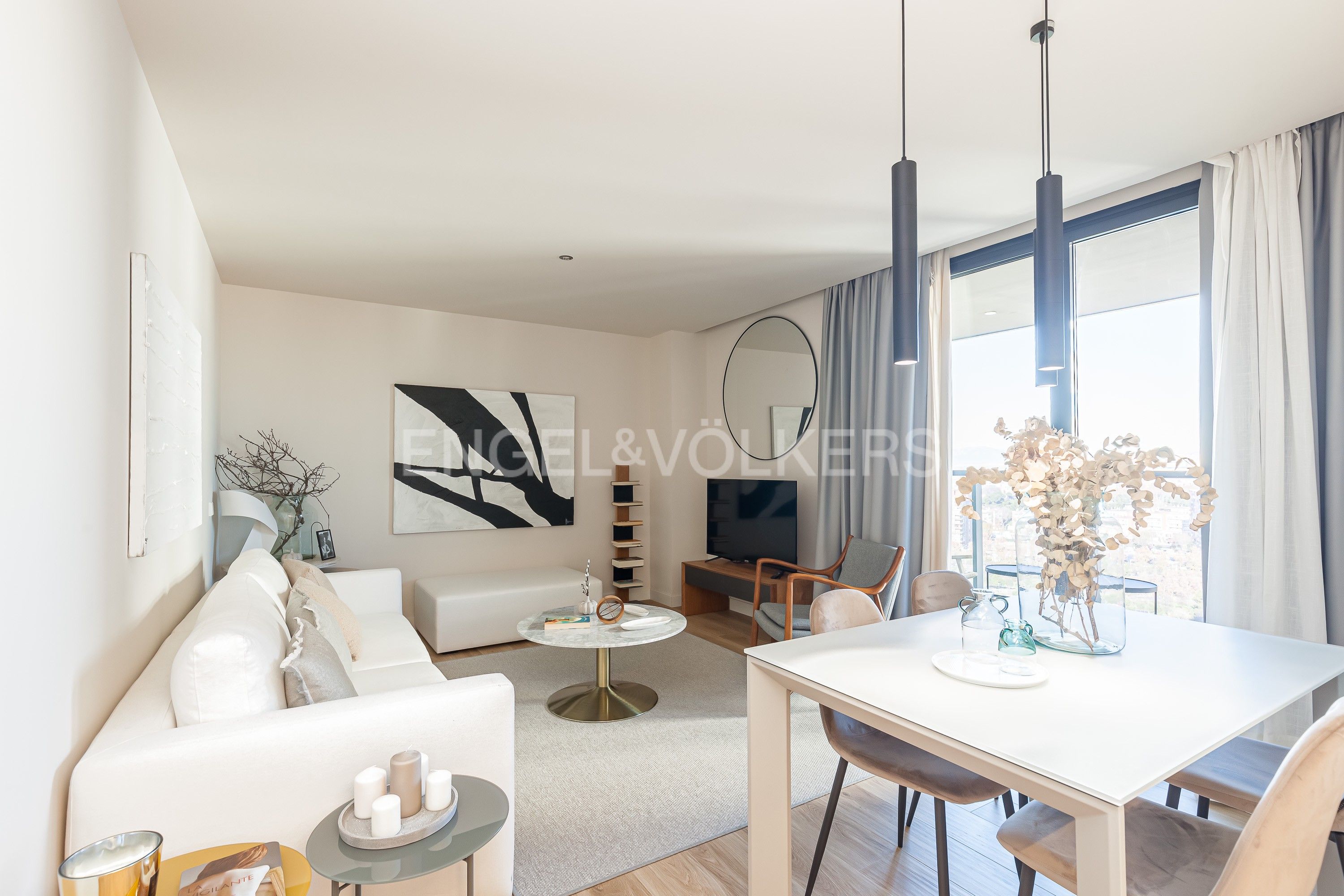 Sala d'estar de Apartament en venda en  Madrid Capital amb Aire condicionat, Calefacció i Terrassa