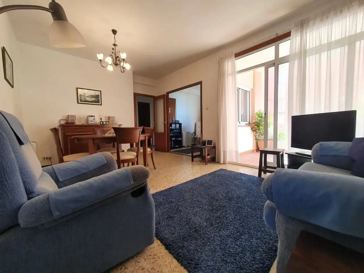 Wohnzimmer von Wohnung zum Verkauf in Pontedeume mit Heizung, Terrasse und Abstellraum