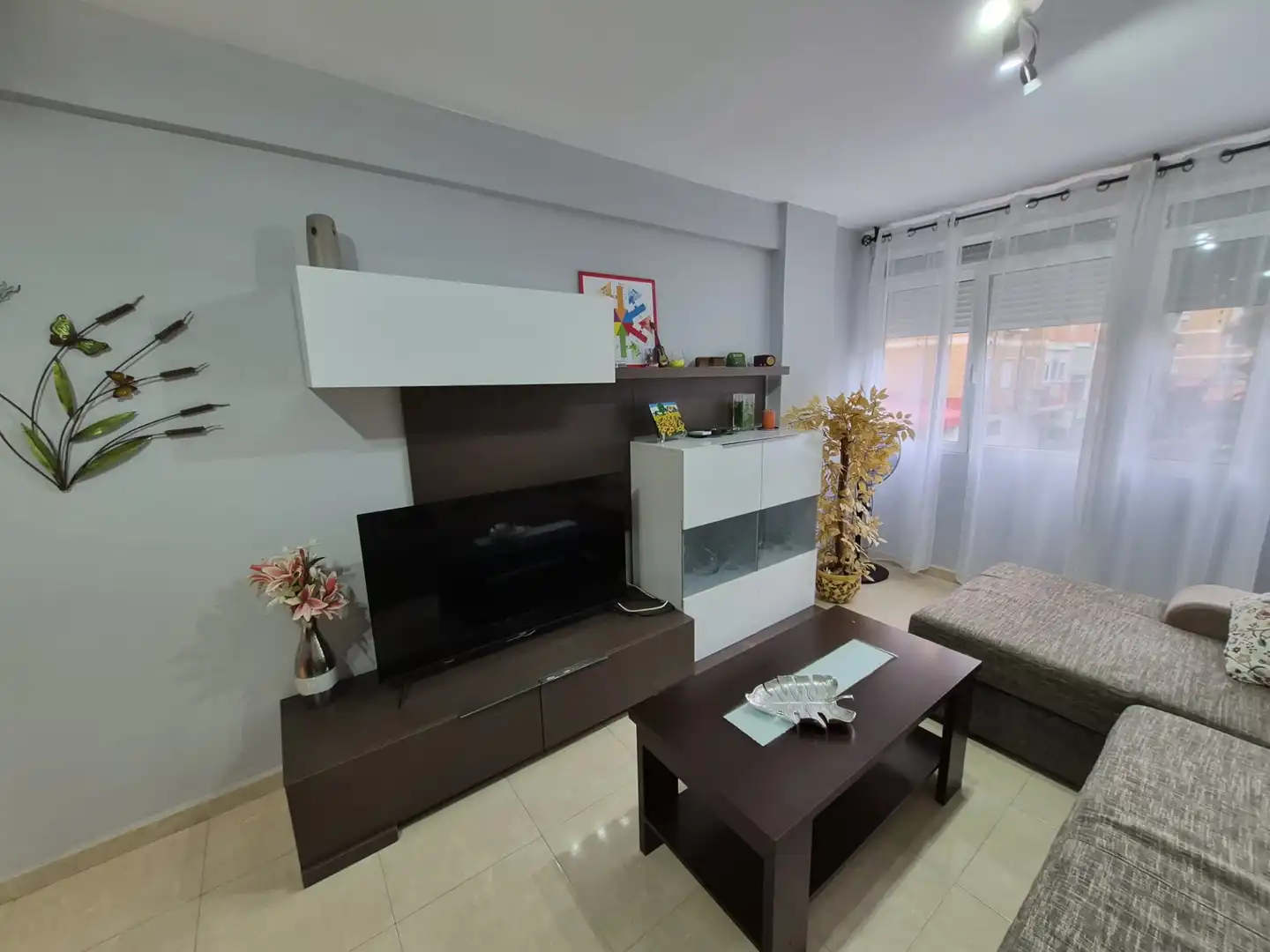 Wohnzimmer von Wohnung zur Miete in Málaga mit Klimaanlage und Möbliert