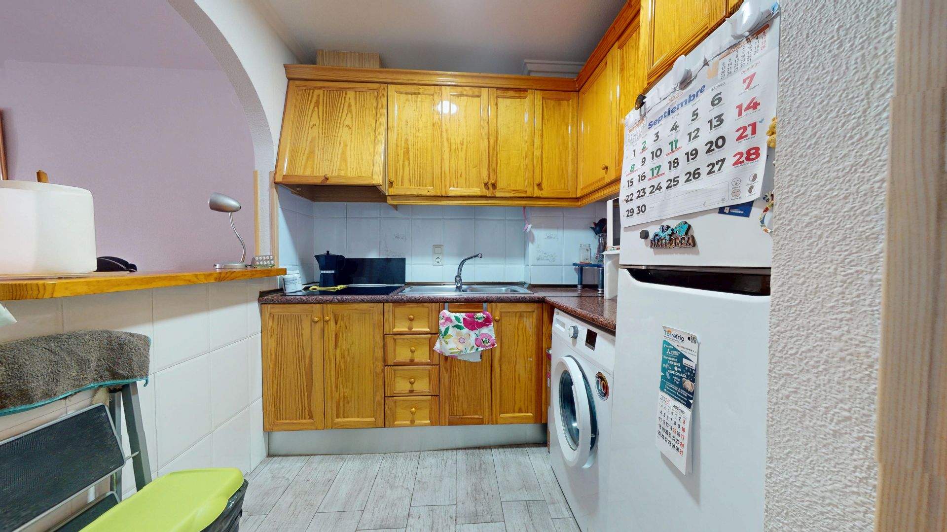 Kitchen of Flat for sale in Torrevieja  with Air Conditioner, Private garden and Parquet flooring