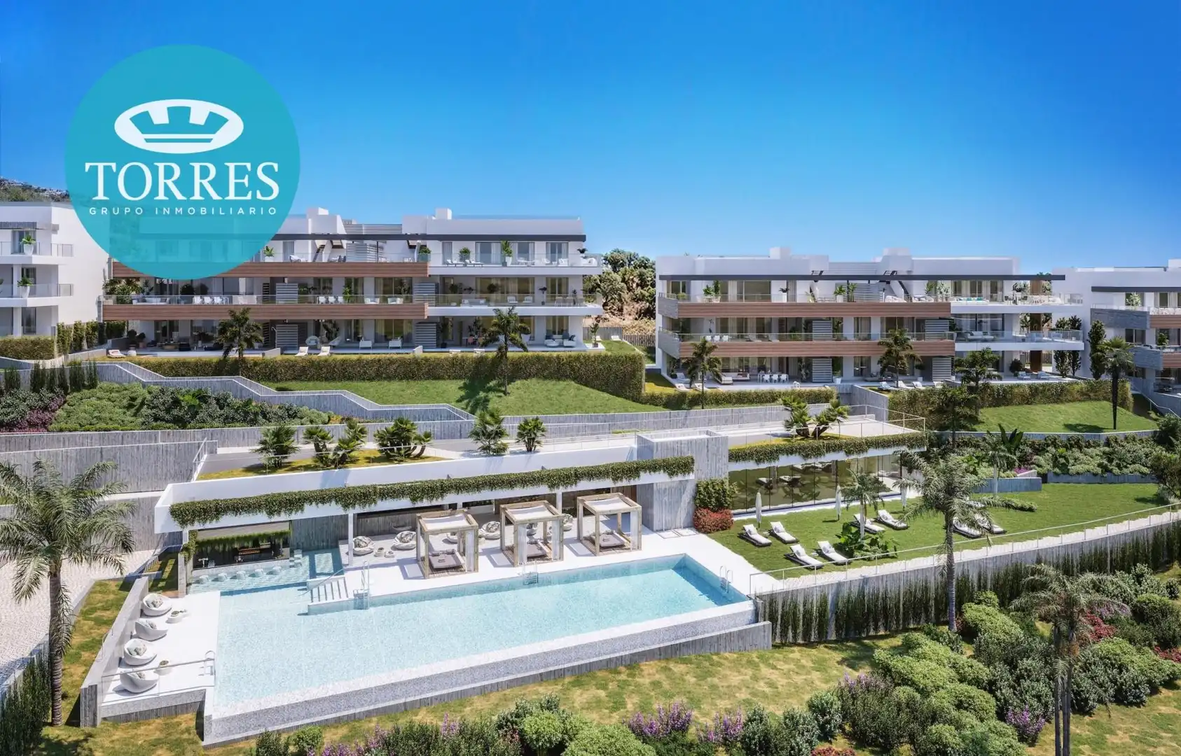 Exterior view of Flat for sale in Marbella  with Air Conditioner, Private garden and Terrace