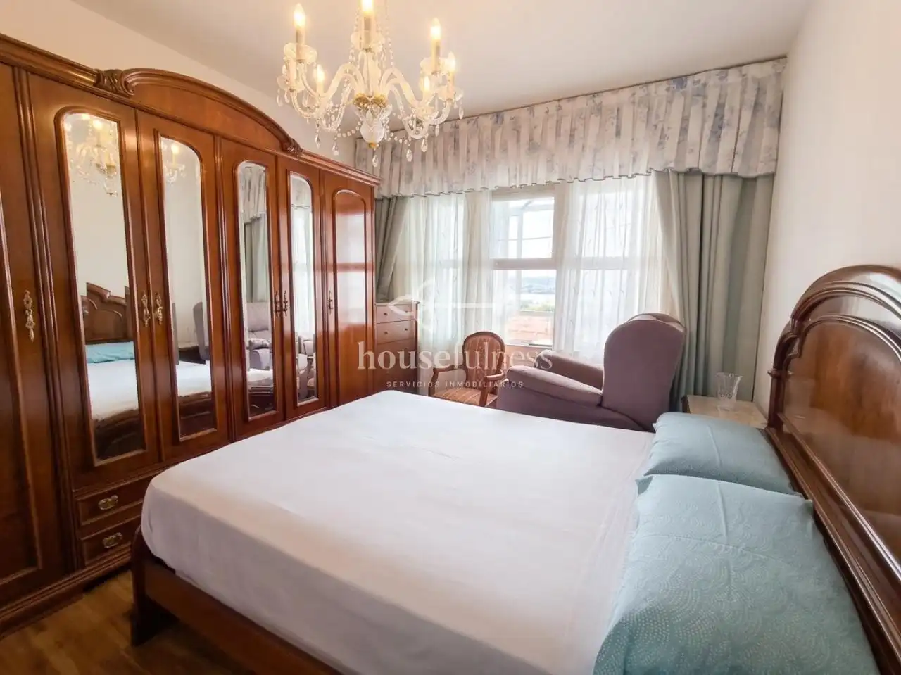 Schlafzimmer von Wohnung zum Verkauf in Ferrol mit Heizung, Abstellraum und Möbliert