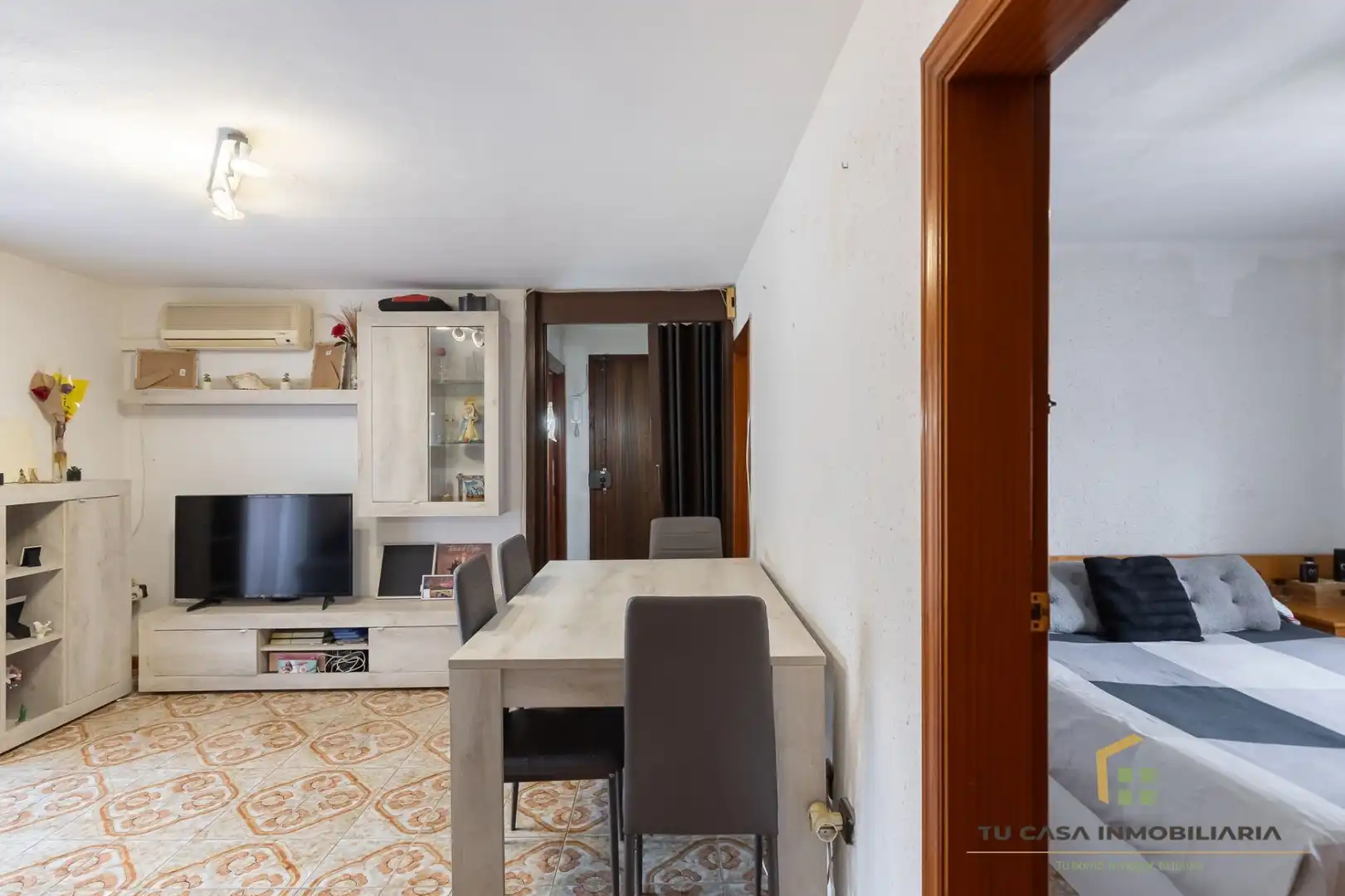 Wohnzimmer von Wohnung zum Verkauf in Badalona mit Klimaanlage