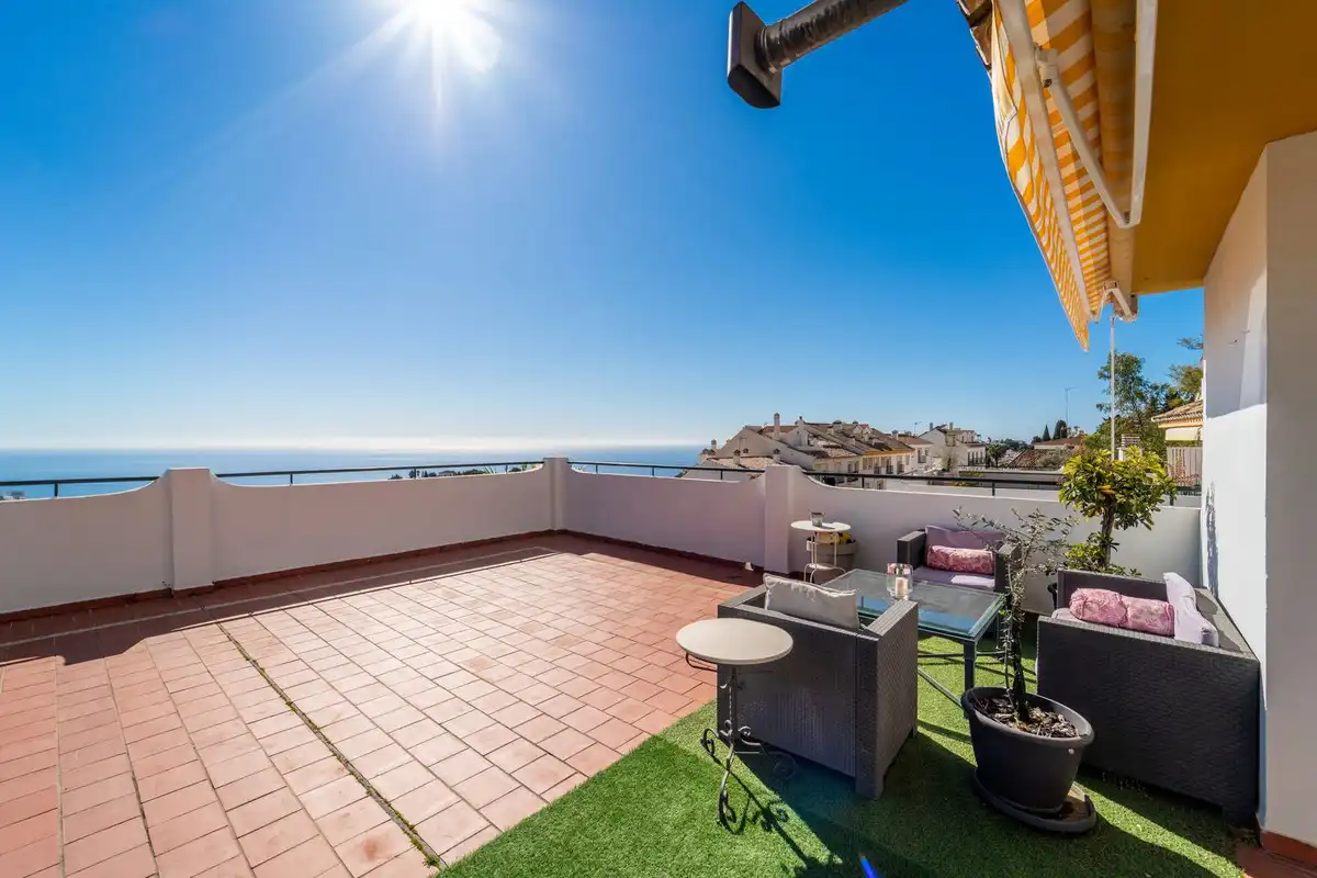 Terraza de Apartamento en venta en Benalmádena con Aire acondicionado, Jardín privado y Terraza