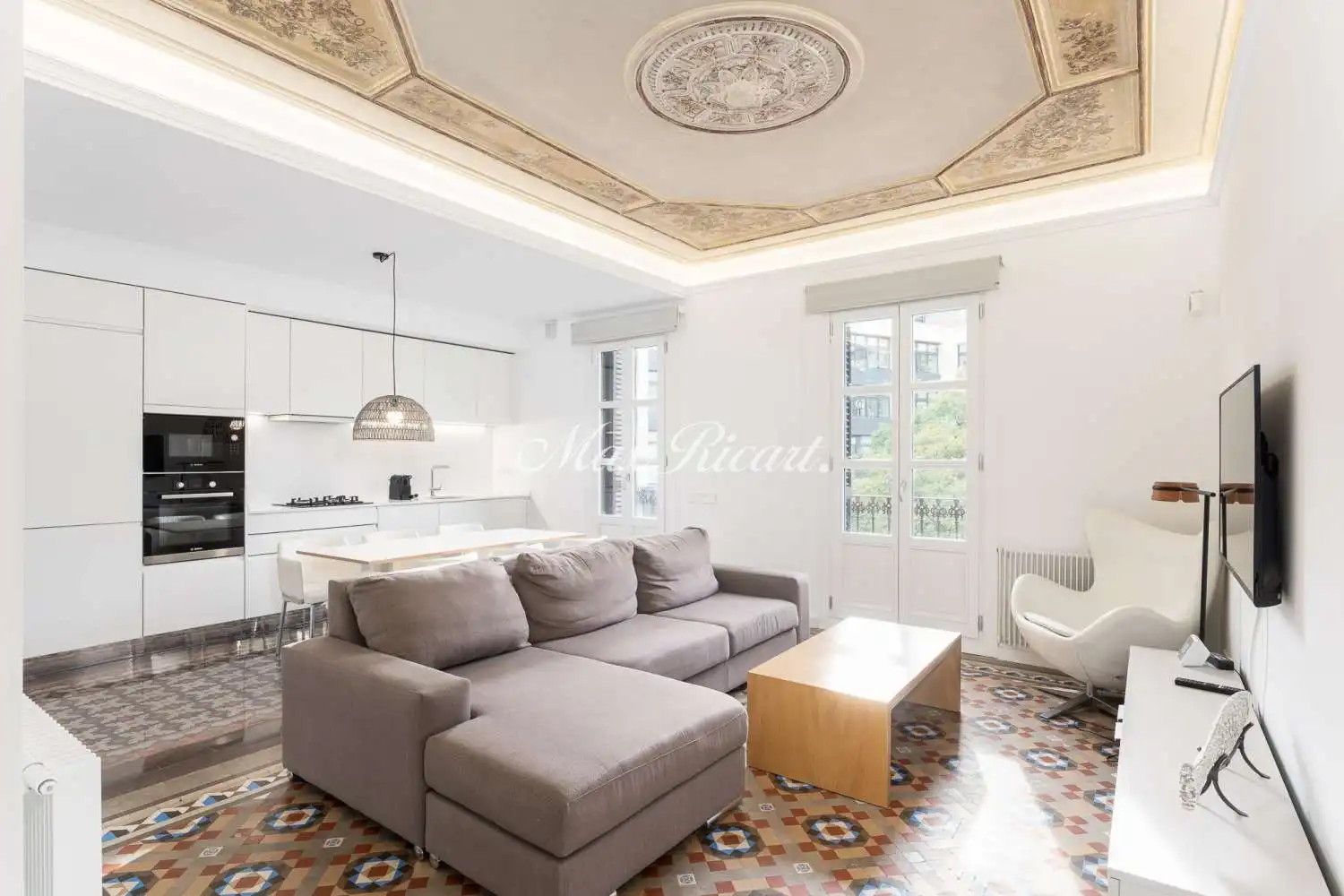 Living room of Flat for rent in Barcelona  with Air Conditioner, Heating and Terrace
