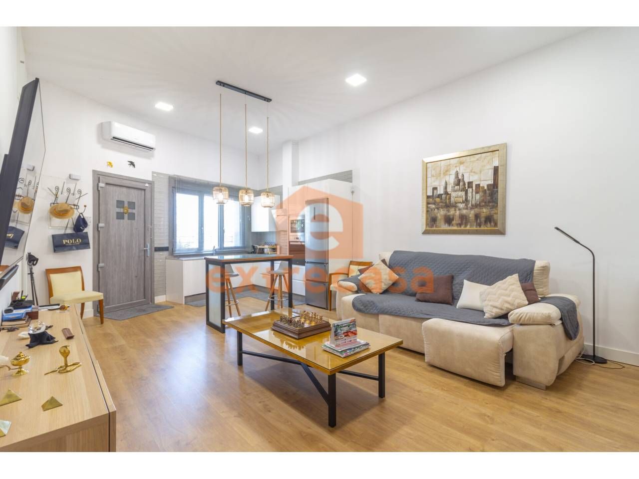 Living room of Flat to rent in Badajoz Capital  with Air Conditioner, Terrace and Furnished