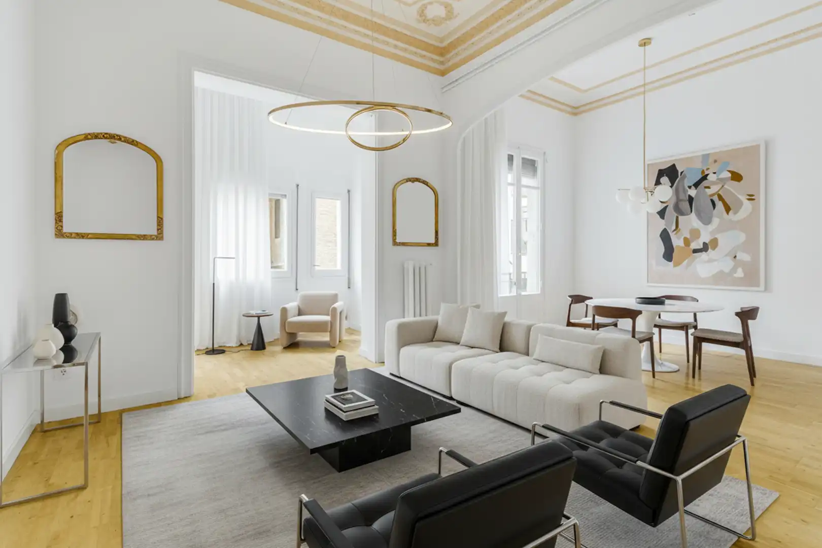 Sala d'estar de Pis en venda en Barcelona amb Aire condicionat, Calefacció i Parquet