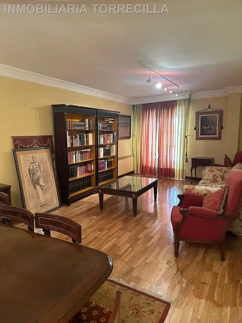 Wohnzimmer von Wohnung zur Miete in Valladolid mit Parkett, Möbliert und Balkon