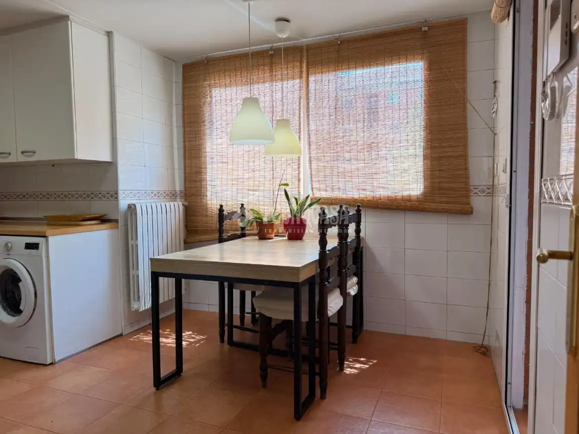 Dining room of Flat for sale in Madrid  with Heating, Private garden and Parquet flooring