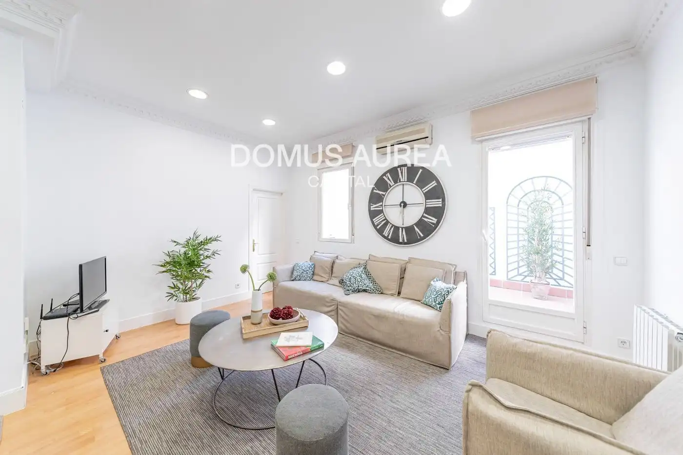 Wohnzimmer von Wohnung zur Miete in Madrid mit Klimaanlage, Heizung und Terrasse