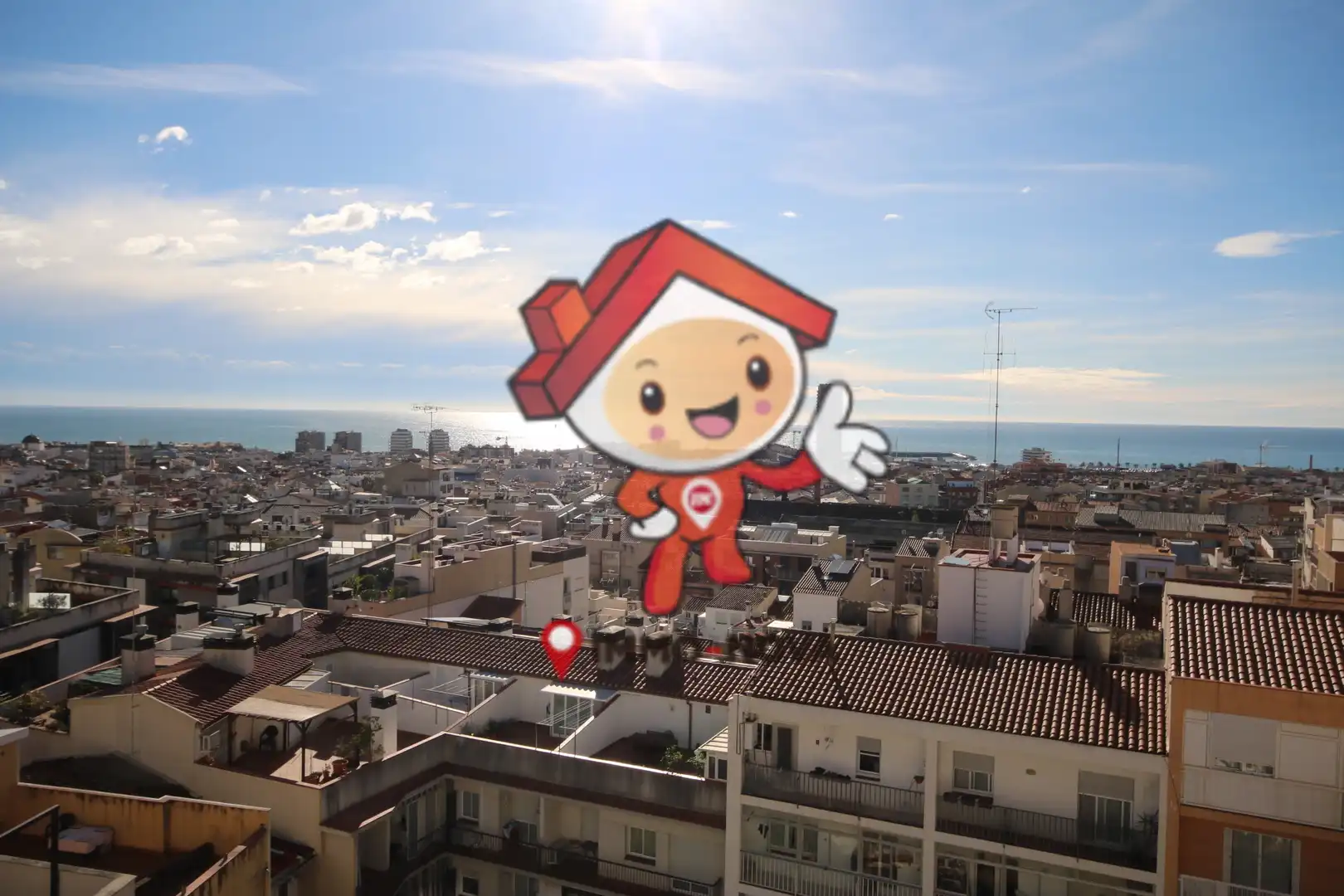 Vista exterior de Àtic en venda en Mataró amb Calefacció, Moblat i Forn