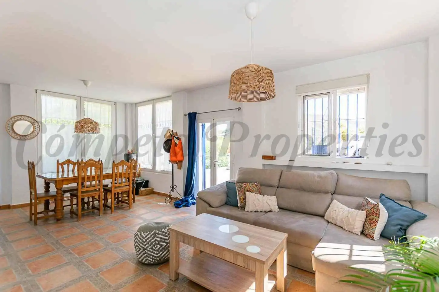 Living room of Houses for rent in Cómpeta  with Air Conditioner, Private garden and Terrace