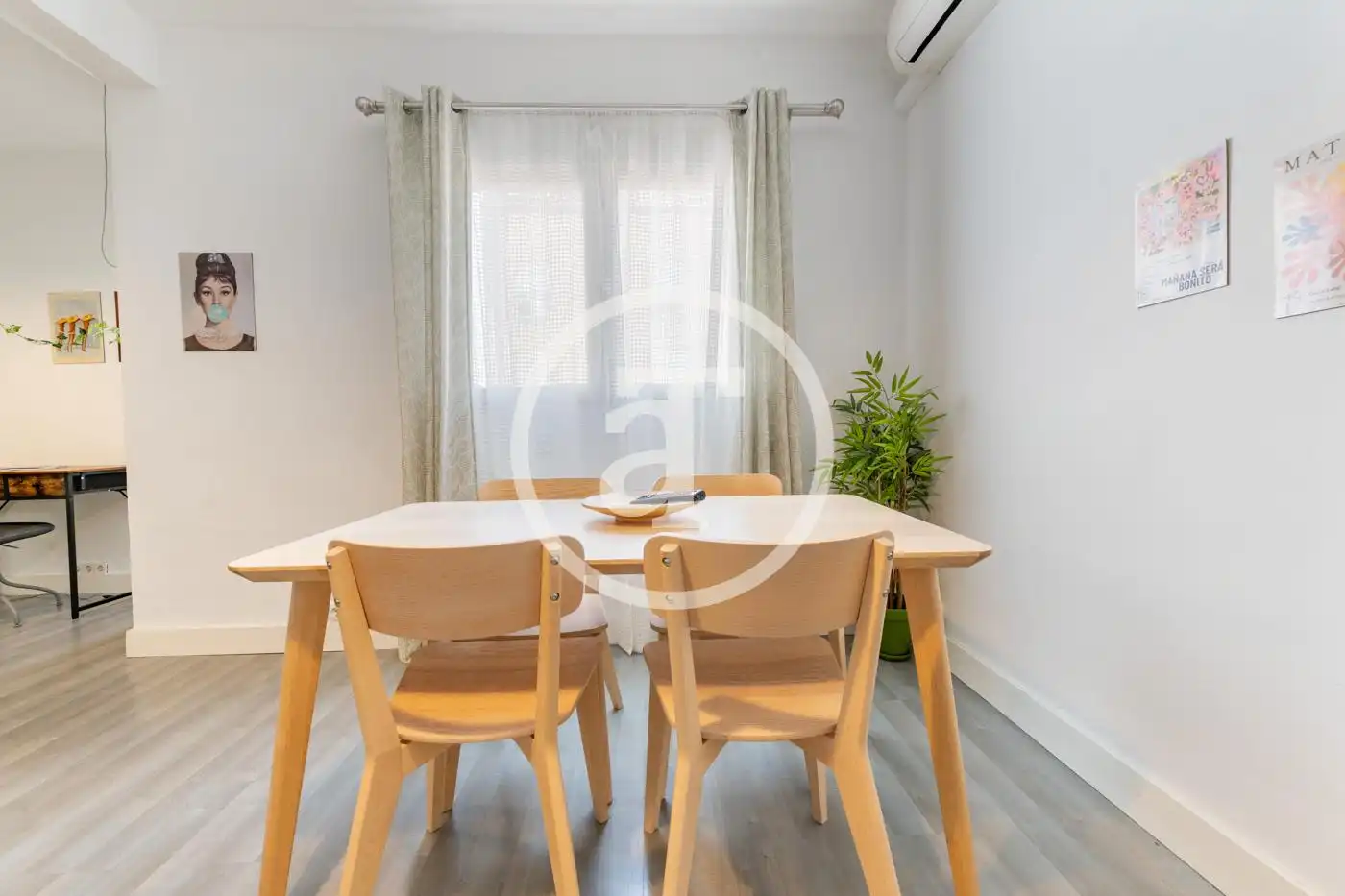 Dining room of Flat for rent in Madrid  with Air Conditioner, Heating and Furnished