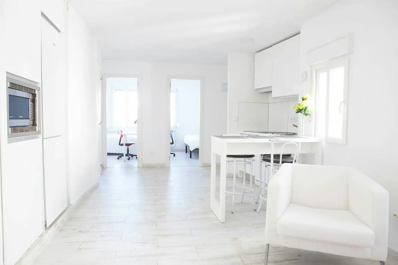 Bedroom of Flat for rent in Madrid  with Heating, Furnished and Washing machine