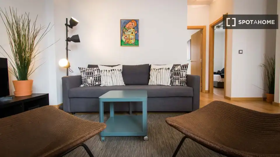 Sala d'estar de Apartament per a compartir en Málaga amb Aire condicionat, Calefacció i Terrassa