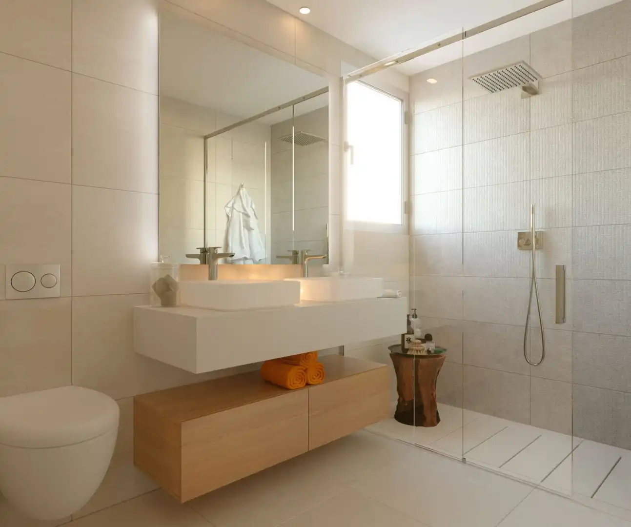 Baño de Casa adosada en venta en Mijas con Aire acondicionado, Calefacción y Jardín privado