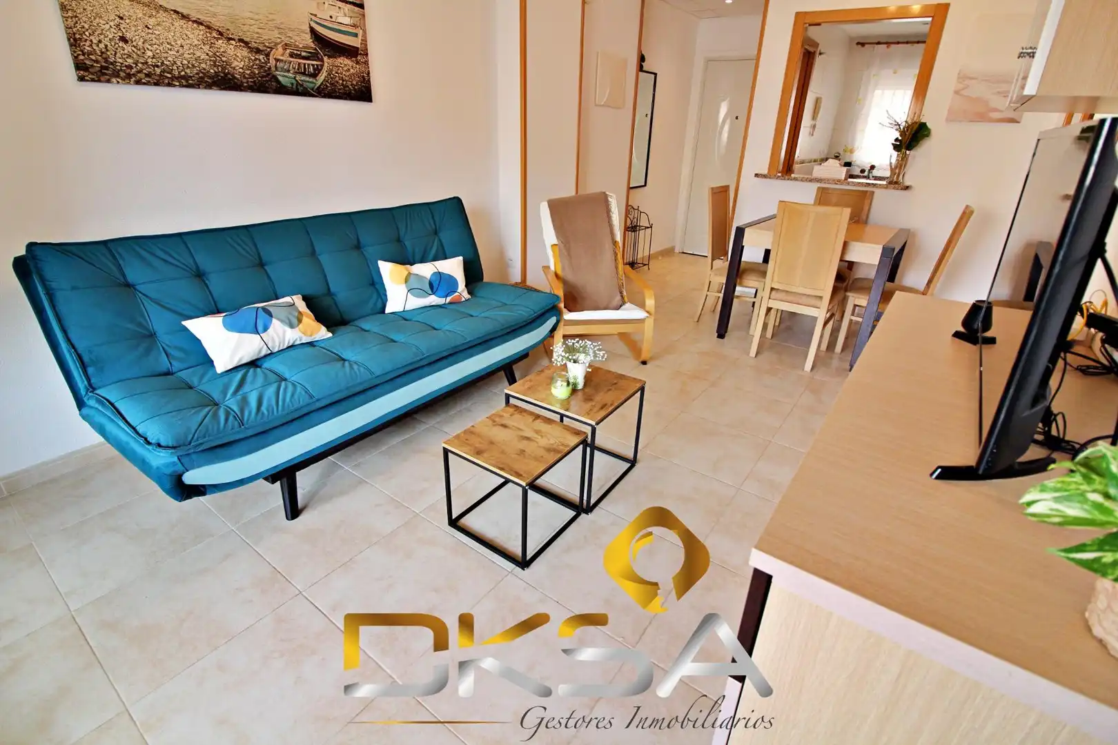 Living room of Apartments for rent in Oropesa del Mar / Orpesa  with Air Conditioner, Heating and Private garden