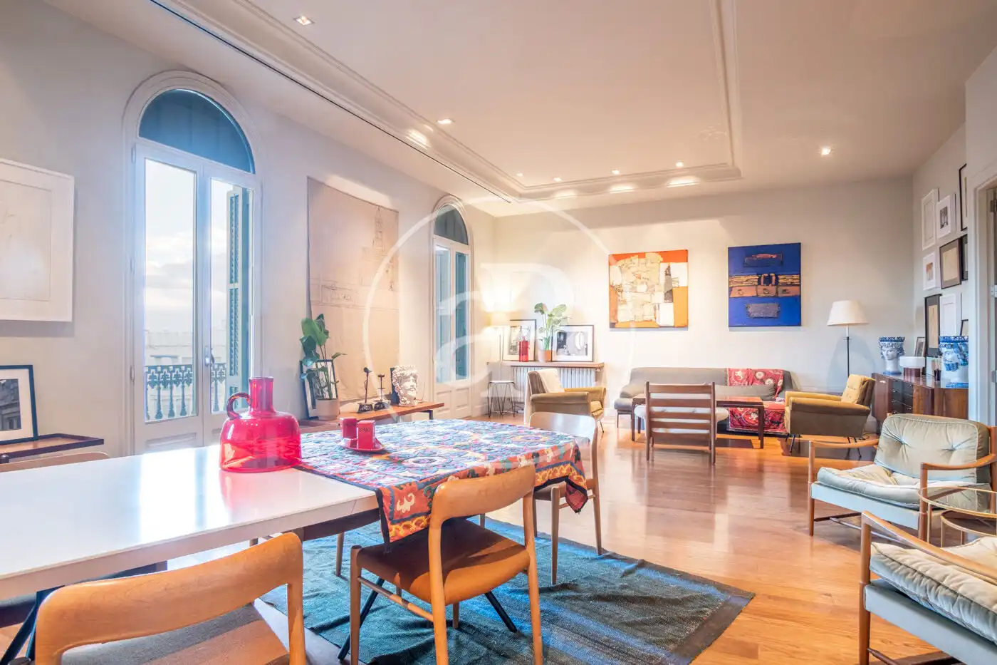 Esszimmer von Wohnung zur Miete in Barcelona mit Klimaanlage, Heizung und Möbliert