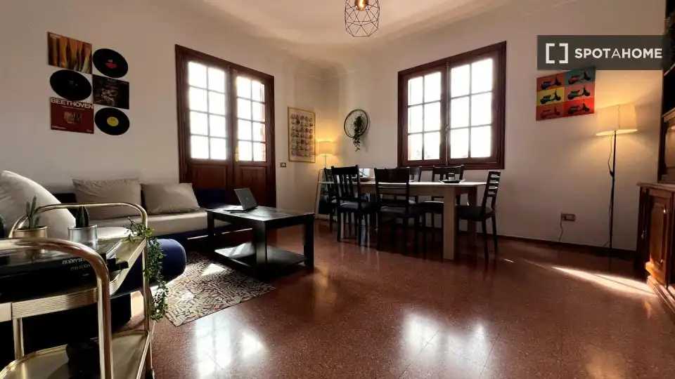 Sala de estar de Piso de alquiler en Las Palmas de Gran Canaria con Aire acondicionado, Calefacción y Amueblado