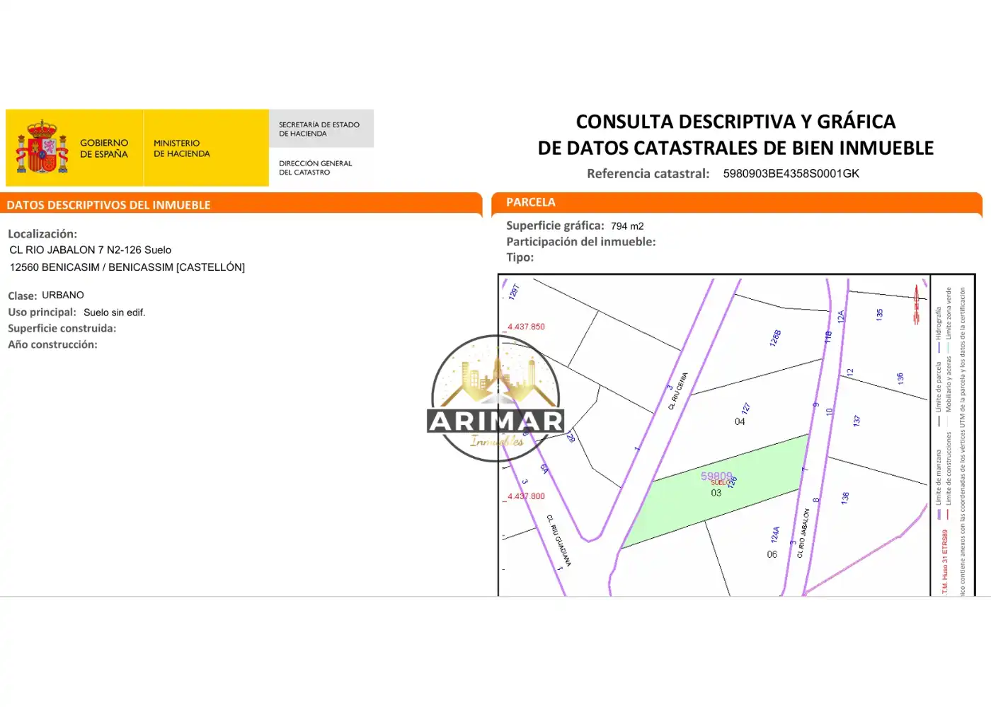 Residential land for sale in Carrer Rio Jabalon 104E, imagen 4