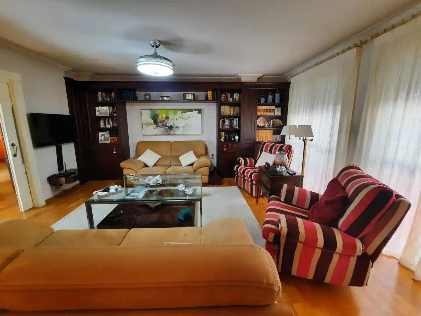 Living room of Flat for sale in Lorca  with Parquet flooring, Storage room and Furnished