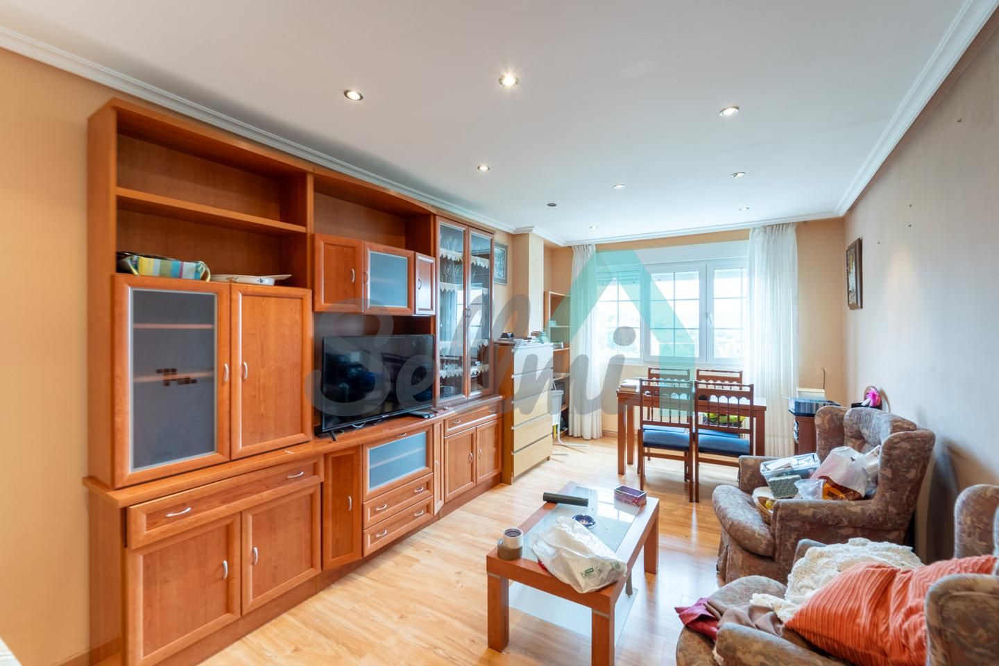 Living room of Flat for sale in Tineo  with Heating, Parquet flooring and Storage room