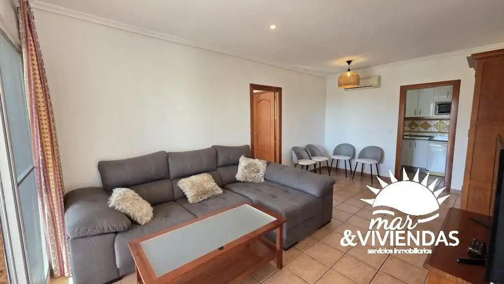 Living room of Apartments for sale in Vera  with Air Conditioner, Terrace and Furnished