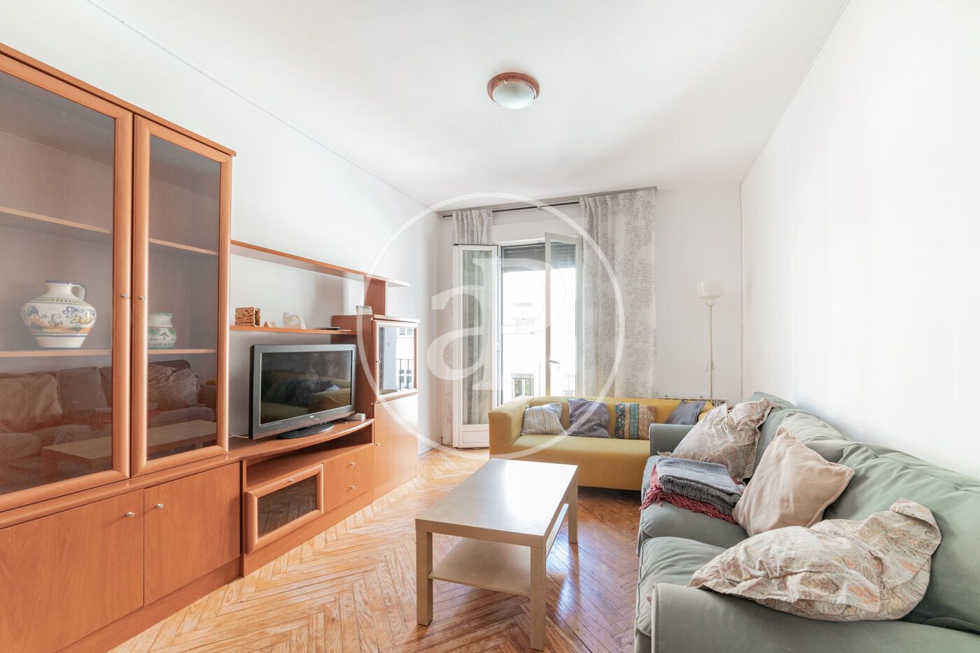 Living room of Flat to rent in  Madrid Capital  with Heating, Furnished and Balcony