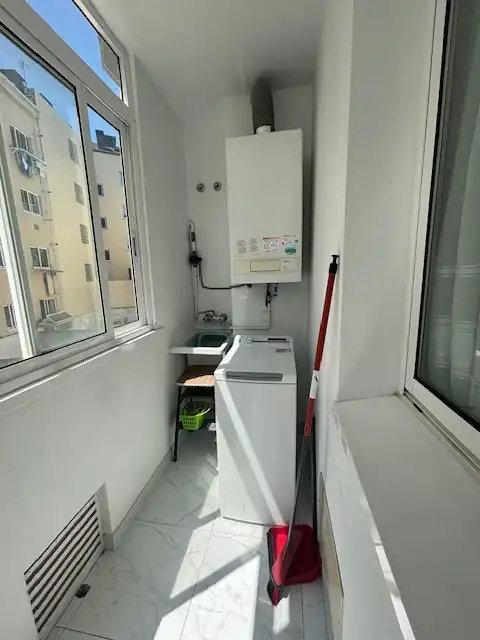 Kitchen of Flat for rent in Ferrol  with Heating, Parquet flooring and Storage room