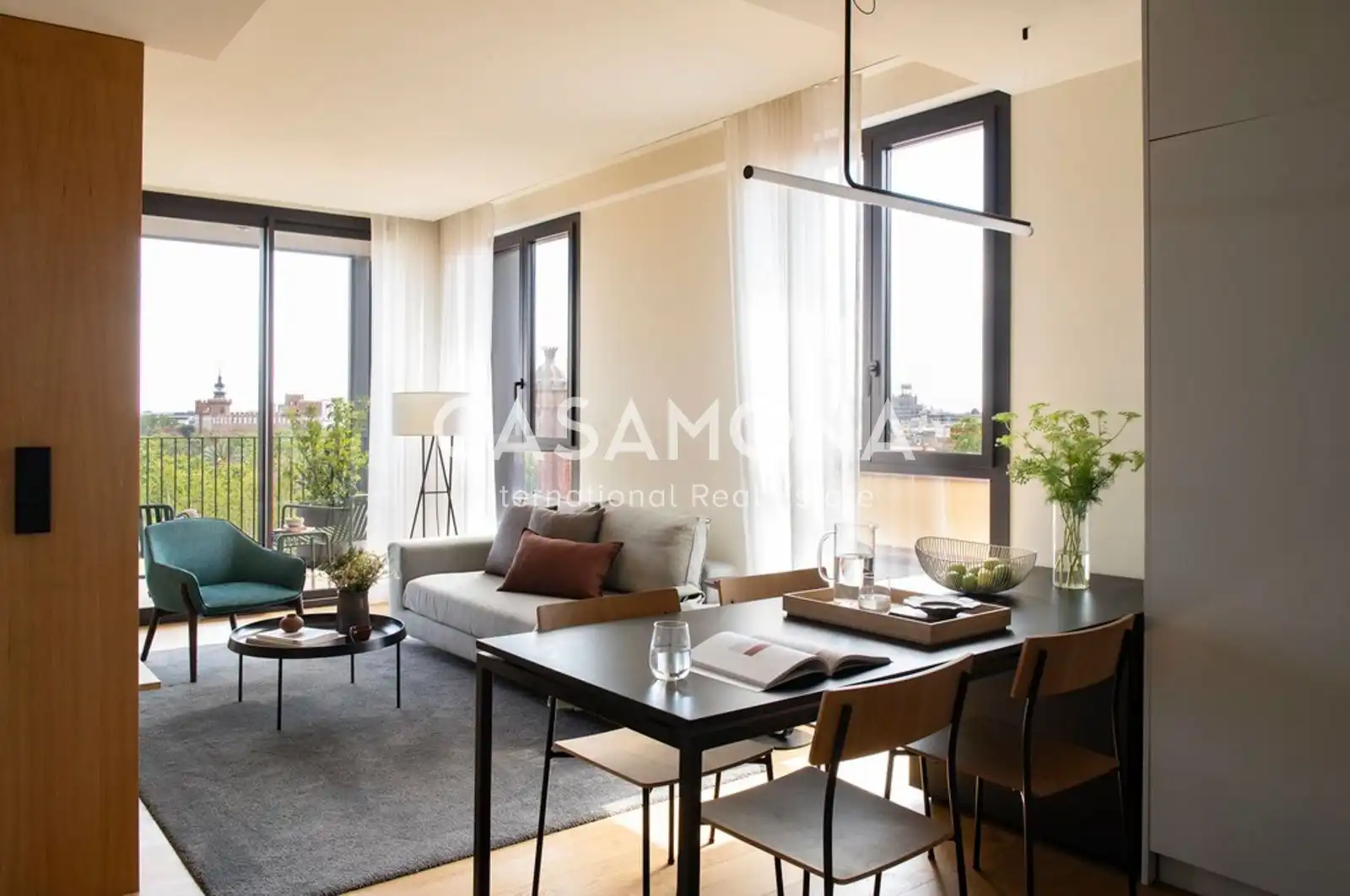 Sala de estar de Apartamento de alquiler en Barcelona con Aire acondicionado, Terraza y Internet