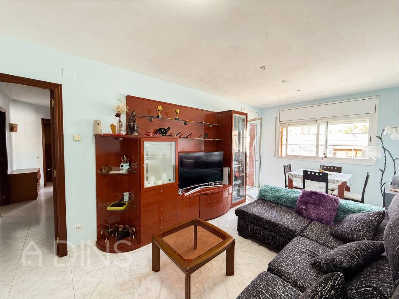Sala de estar de Piso en venta en Caldes de Montbui con Calefacción y Terraza