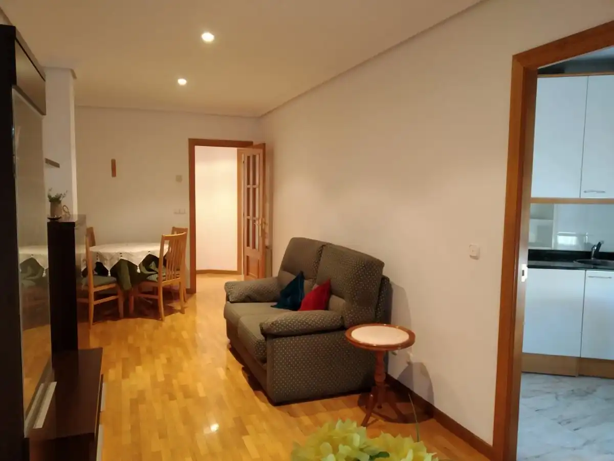 Wohnzimmer von Wohnungen zur Miete in Ponferrada mit Heizung, Möbliert und Balkon