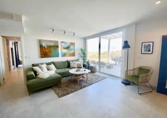 Wohnzimmer von Maisonette zum Verkauf in Mijas mit Klimaanlage, Terrasse und Möbliert
