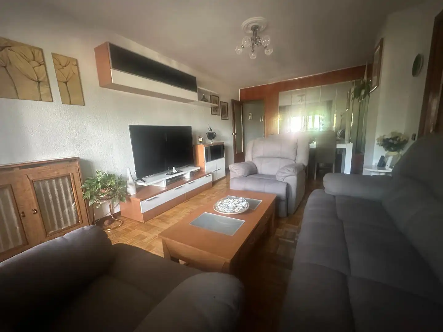 Living room of Flat for sale in Madrid  with Heating, Terrace and Furnished
