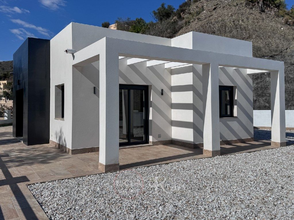 Vista exterior de Casa o xalet en venda en Mojácar amb Aire condicionat, Jardí privat i Terrassa