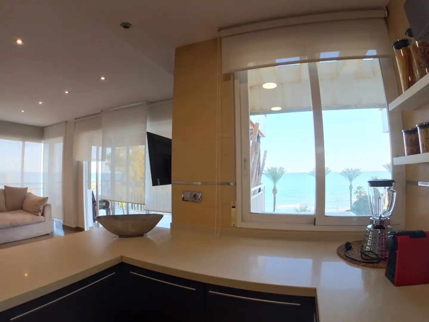 Küche von Wohnung zum Verkauf in Castellón de la Plana / Castelló de la Plana mit Klimaanlage, Heizung und Terrasse