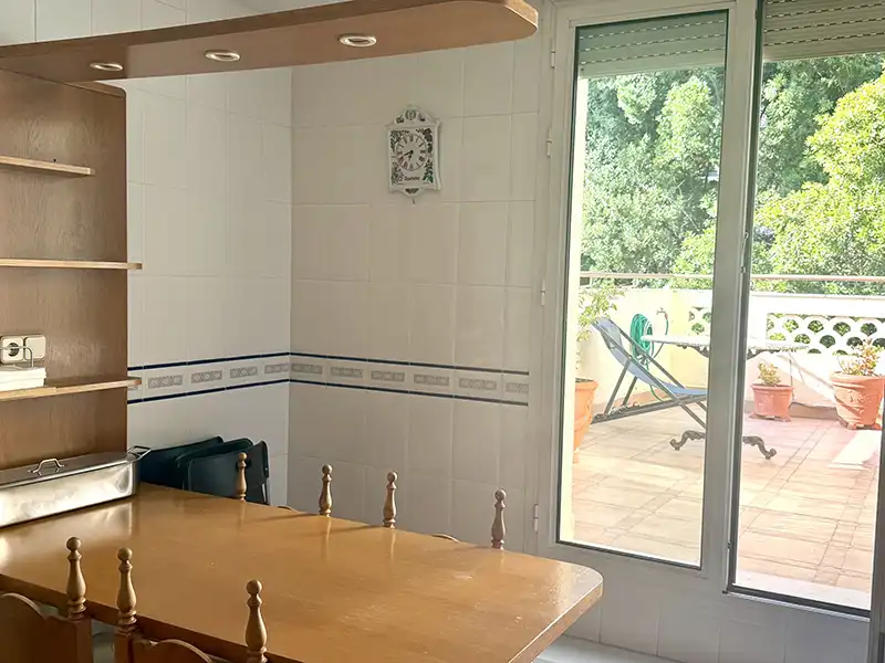Kitchen of Attic for rent in Barcelona  with Air Conditioner, Heating and Parquet flooring