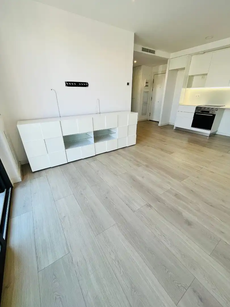Living room of Flat for sale in Cubelles  with Air Conditioner, Parquet flooring and Terrace
