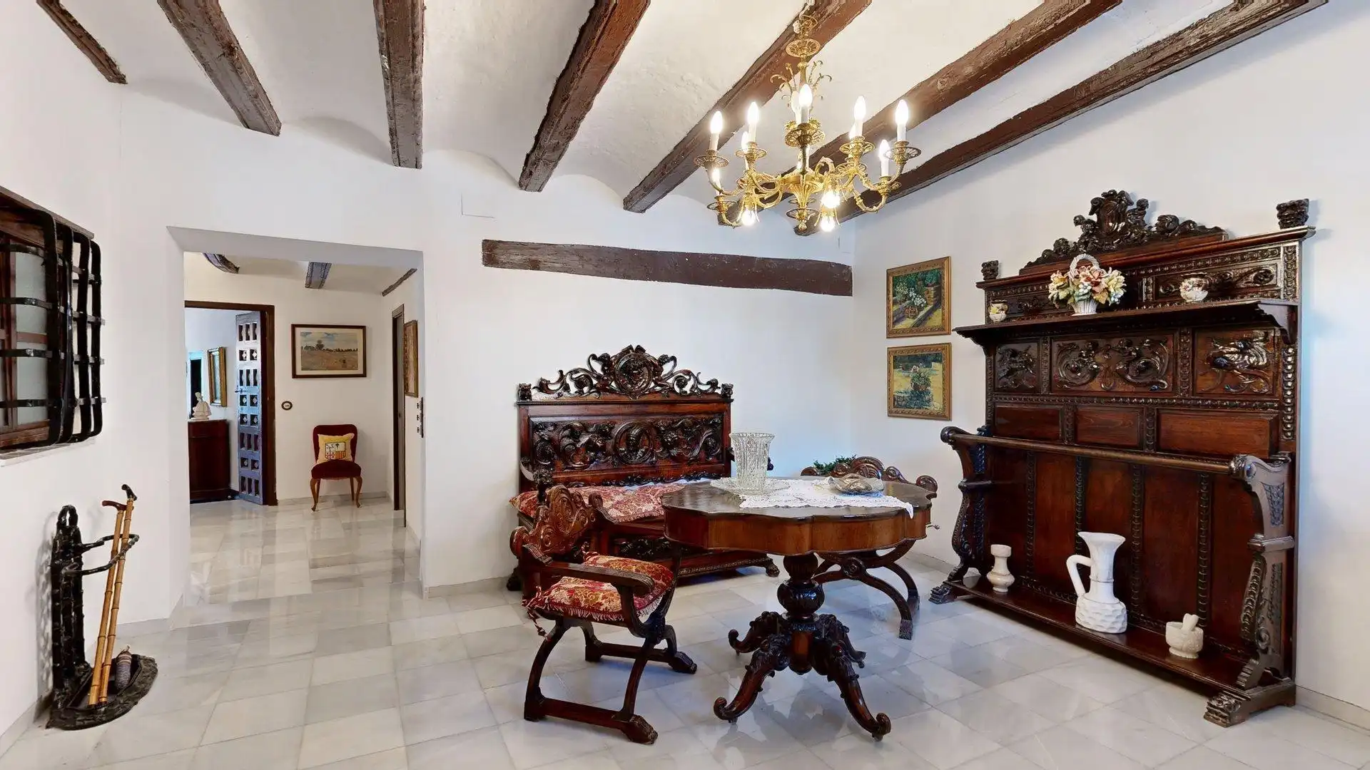 Comedor de Casa o chalet en venta en Magallón con Jardín privado, Terraza y Amueblado