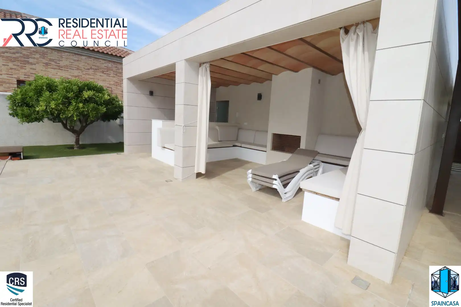 Terrassa de Casa o xalet en venda en Aljaraque amb Aire condicionat, Traster i Piscina